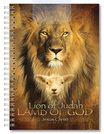 Блокнот А6 90 аркушів без друку, пружина "Lion of Lab of God"