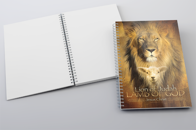 Зошит А5 45 аркушів без друку, пружина "Lion of Judah"